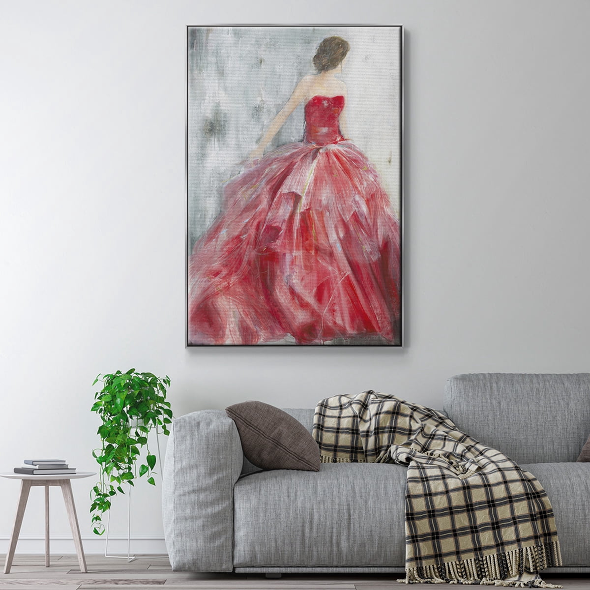 Redowa Framed Premium Gallery Wrapped Canvas - Ready to Hang - 27 x 41 - Silver Floating Frame