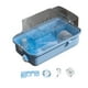 thumbnail image 2 of Jaula multiusos para hámster de 2 niveles con tapa transparente y ventilación superior que se puede abrir. azul, 2 of 9