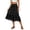 A-Black19, variant on XIAONU Drawstring Waist Skirt for Women Ruffled Casual Midi Skirt