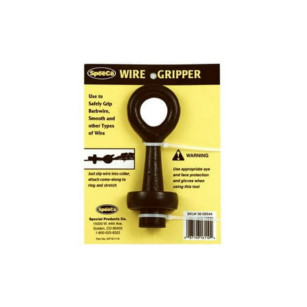 SpeeCo S16111000 Electric Fence Wire Gripper, Black, Each