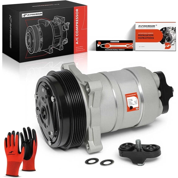 A-Premium A/C Compressor with Clutch Compatible with Buick LeSabre, Regal & Chevrolet Lumina APV, Oldsmobile 88, 98, Silhouette & Pontiac Bonneville