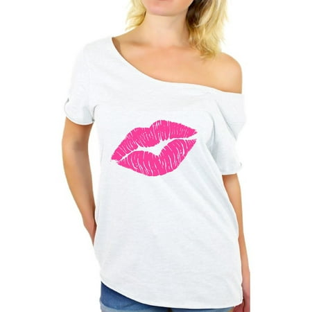 Awkward Styles Pink Lips Shirt Retro 80s Neon Lips T Shirt 80s Shirt Off the Shoulder 80s Accessories 80s Rock T Shirt 80s T Shirt 80s Costume 80s Clothes for Women 80s Outfit 80s Party Girl