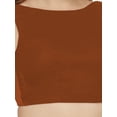 thumbnail image 4 of eloria Women's Blouse Tie Up And Backless Top Color: Brown | Size: 32, 4 of 6