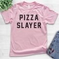thumbnail image 2 of Kids Pizza Slayer T-shirt, Youth Kids Boy Girl T-Shirt, Pizza Shirt, Light Pink, Small, 2 of 4