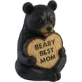 thumbnail image 3 of Gadgets Black Bear Holding Heart Sign Saying "Beary Best Mom" Statue, 3 of 4