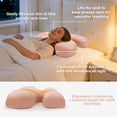 thumbnail image 2 of Side Sleeper Pillow for Anti-Wrinkle, Cooling Memory Foam Pillows for Neck Pain & Breathing Smoothly, Silky Satin Anti-Aging Pillow with High Low Ergonomic Design for Back and Side Sleepers (Pink), 2 of 8