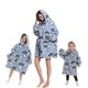 thumbnail image 1 of Manta perezosa de gran tamaño para adultos y niños, Sudadera con capucha de dibujos animados, franela cálida con capucha, manta de TV gigante, pijamas usables, Invierno, 1 of 4