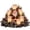 A006- Santa Claus, variant on Christmas Lighted Centerpiece with Flameless Candle Glow, Solar Christmas Lights Outdoor, Flameless Archway Centerpiece with Frosted Glass Cylinders