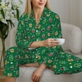 thumbnail image 6 of Lsque Milk Tea Pattern Long Sleeve Pajama Set for Women - Soft 2-Piece Sleepwear and Loungewear Set with Pockets, Comfy Nightwear-Medium, 6 of 7
