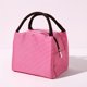 thumbnail image 5 of Monstrate Fiambrera con aislamiento portátil, bolsa impermeable a rayas de gran capacidad, bolsa gruesa para Picnic Bento Almacenamiento y organización del hogar Rosa roja Monstrate HA000442-02B, 5 of 6
