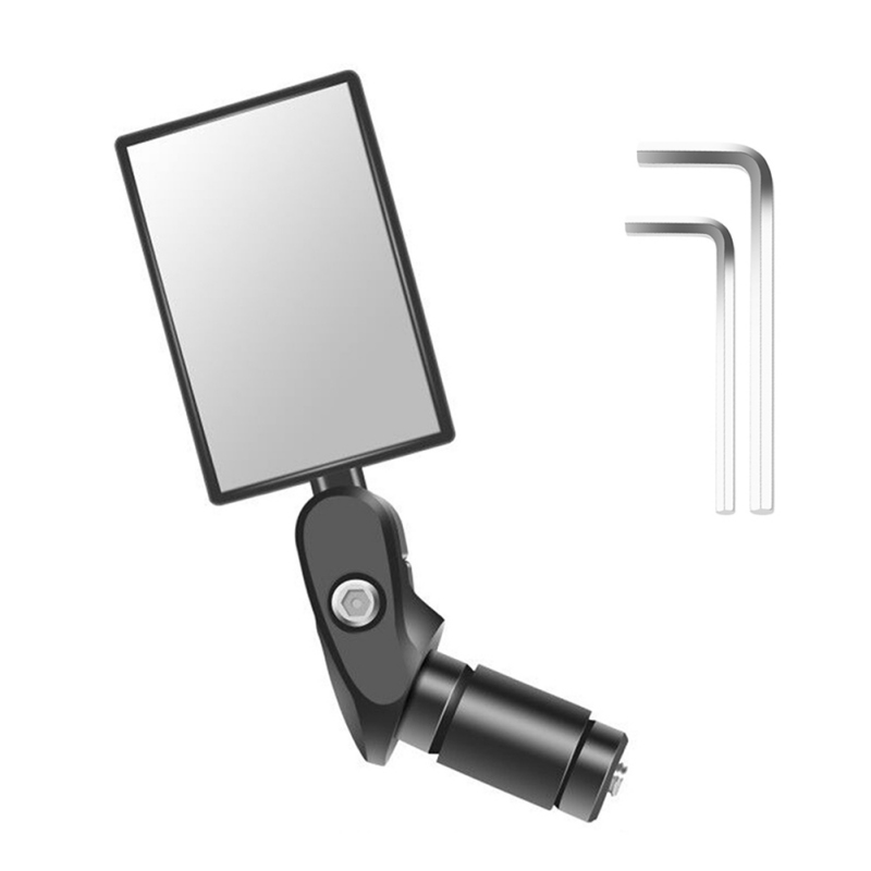 Bike Mirrors,Bike Bar End Mirror, HD Glass Convex Lens Bicycle Rearview