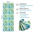 thumbnail image 2 of LightGreen Dinosaurs Clouds Trees Pattern Hot Yoga Mat Towel Non Slip for Hot Yoga - Quick-Drying Yoga Mat Cover with 4 Corner Pockets with Travel Bag - Hot Yoga Towel Non Slip 70"x26", 2 of 6