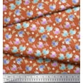 thumbnail image 2 of Soimoi Polyester Crepe Fabric Leaves & Floral Artistic Print Sewing Fabric Yard 42 Inch Wide, 2 of 3