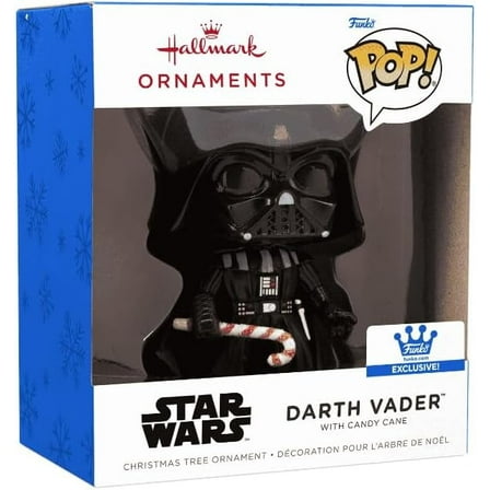 Hallmark Funko POP! Style Star Wars Darth Vader with Candy Cane Christmas Ornament  Holiday Decoration Funko Exclusive