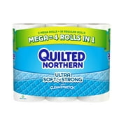 Angle View: Quilted Northern Ultra Soft & Strong Toilet Paper, 9 Mega Rolls
