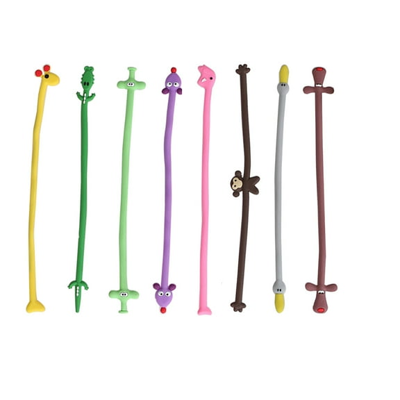 8 Pcs Animal Cable Organizer Cartoon Cellphone Cable Cord Management Headset Earphone Winders Ties (Mixed Style)