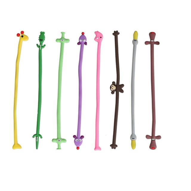 8 Pcs Animal Cable Organizer Cartoon Cellphone Cable Cord Management Headset Earphone Winders Ties (Mixed Style)