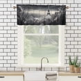 thumbnail image 3 of Eiffel Tower Valance Curtain for Kitchen Black White Romantic European France City Rod Pocket Valances for Bedroom Living Room Dining Room 54 by 18 in, 1 Panel, 3 of 6