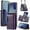 Purple, variant on Allytechgroup Wallet Case for Galaxy Z Flip 7 FE 2025 / Z Flip 6 2024, [Support Wireless Charging] Luxury PU Leather Slim Cover with Card Slots & Kickstand RFID Blocking Shockproof Case, Purple
