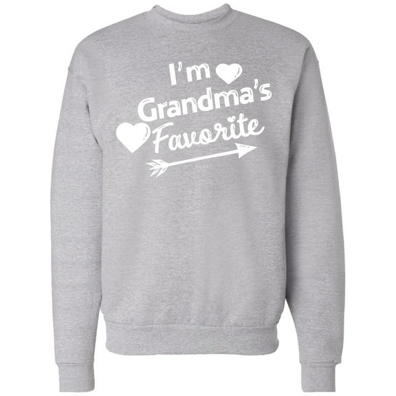 Inktastic I'm Grandma's Favorite with Arrow and Hearts Adult Sweatshirt