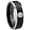 Black 2 Tone Beveled Edge, variant on Basketball Dome Gold Plated Tungsten Men Ring 10MM