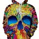 thumbnail image 3 of Sudadera con capucha para hombre, sudadera con estampado 3D de calavera, ropa para exteriores, jersey de moda diaria, sudaderas con capucha de manga larga de otoño para hombre, 3 of 5