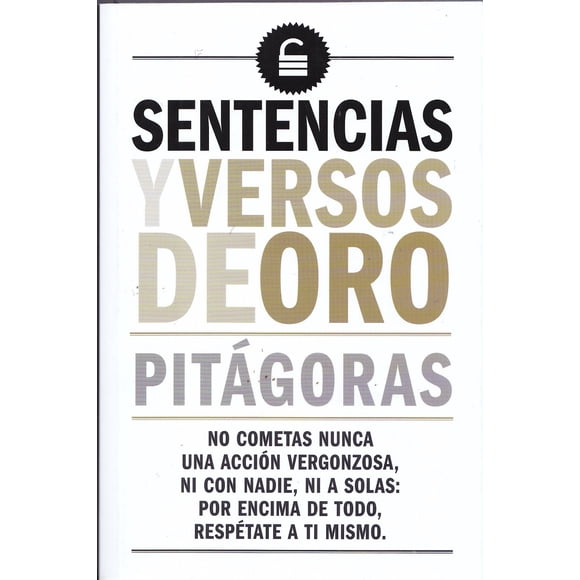 SENTENCIAS Y VERSOS DE ORO BIBLOK PITAGORAS