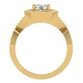 thumbnail image 4 of 1.50 ct tw Solitaire Diamond Round Halo Crisscross Shank Engagement Ring 14K Gold, 4 of 6