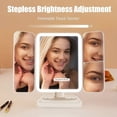 thumbnail image 2 of Rechargeable 78-LED Tri-Fold Cosmetic Mirror, 3 Color Lights, 1x/2x/3x Magnification, Touch Control, Dual Power Supply, Pink Beauty Mirror for Women Gift, 2 of 7