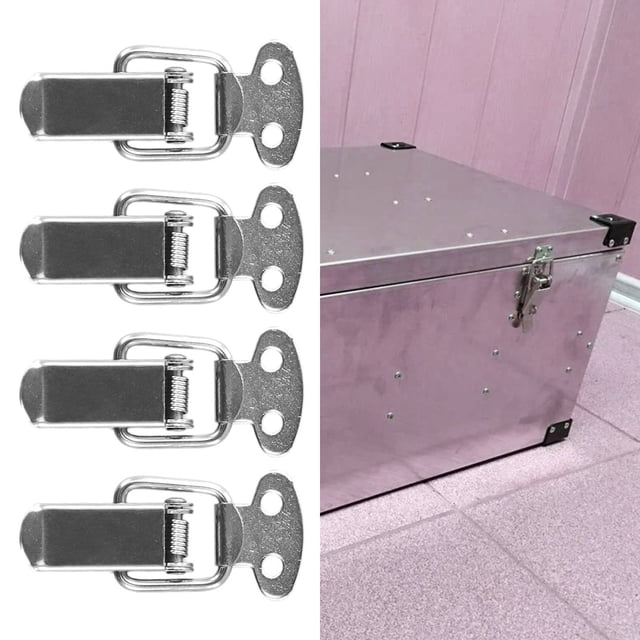 4 Pcs Pince à Ressort en Acier Inoxydable Boîte à Clips Verrouillage Attrape Toggle