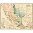 thumbnail image 3 of Tanner, Henry Schenck 24x20 Black Modern Framed Museum Art Print Titled - A map of the United States of Mexico : as organized and defined by the several acts of the Congress, 3 of 5