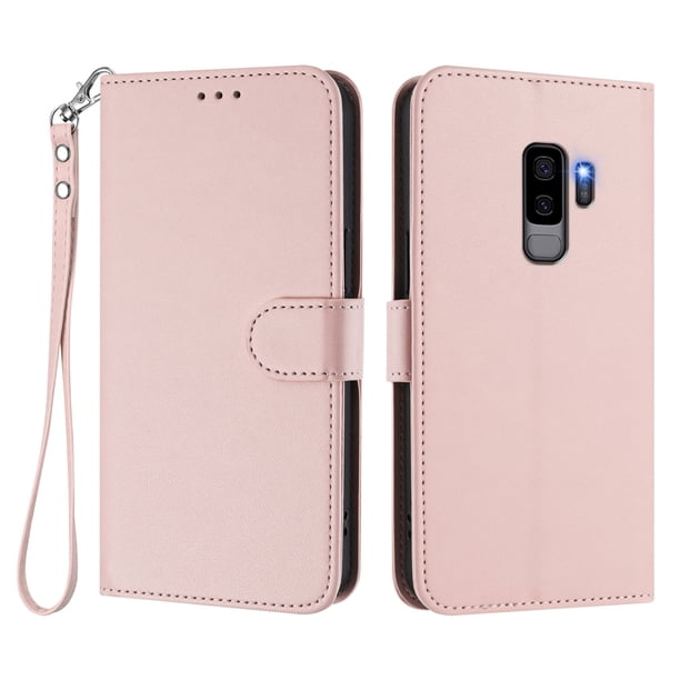 Funda Cartera GANGXUN para Samsung Galaxy S9 Plus – Cierre Magnético, Protección RFID, Correa Desmontable, Compatible con Carga Inalámbrica