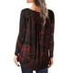 thumbnail image 3 of Camisas Para Mujer, Camisetas de Gran Tamaño, Camiseta de Moda Informal de Manga Larga, Jersey Fruncido Con Cuello Redondo Estampado, Blusa, Tops Odeerbi  ODB135956, 3 of 6