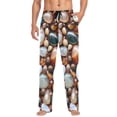 thumbnail image 5 of joogoo Men's Pajama Pants Stones Colorful Cotton Long Sleepwear Lounge Pants L, 5 of 7