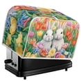 thumbnail image 4 of Suhoaziia Floral Bunny Toaster Cover for Home 4 Slice Anti-Skid Scratchproof Protective Covers for Oven,Broilder,Microwave,Easter Day Bread Maker Wear Resistant Portable Microwave Toaster Oven Cover, 4 of 6