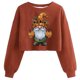 thumbnail image 1 of Ailaofu Women's Sweatshirt Fall Halloween Lantern Long Sleeve Pullover Spooky Season Sweatshirt, 1 of 2