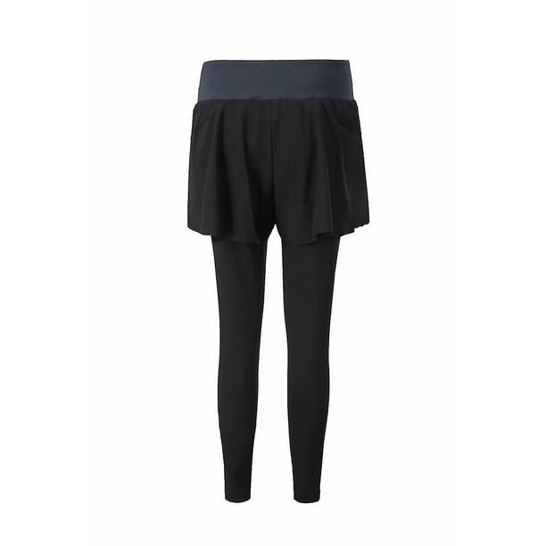 Leggings con falda para mujer, leggings de yoga con falda y leggings de tenis para mujer con bolsillos