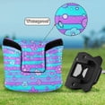 thumbnail image 6 of Haosy Blue Pink Stripes with Flowers Golf Mallet Putter Cover Strong Magnetic Leather Golf Club Headcover Closure, 6 of 7