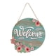thumbnail image 1 of Letrero de corona de bienvenida redondo para puerta de granja, decoración, placa colgante para festival Bienvenido, 1 of 9