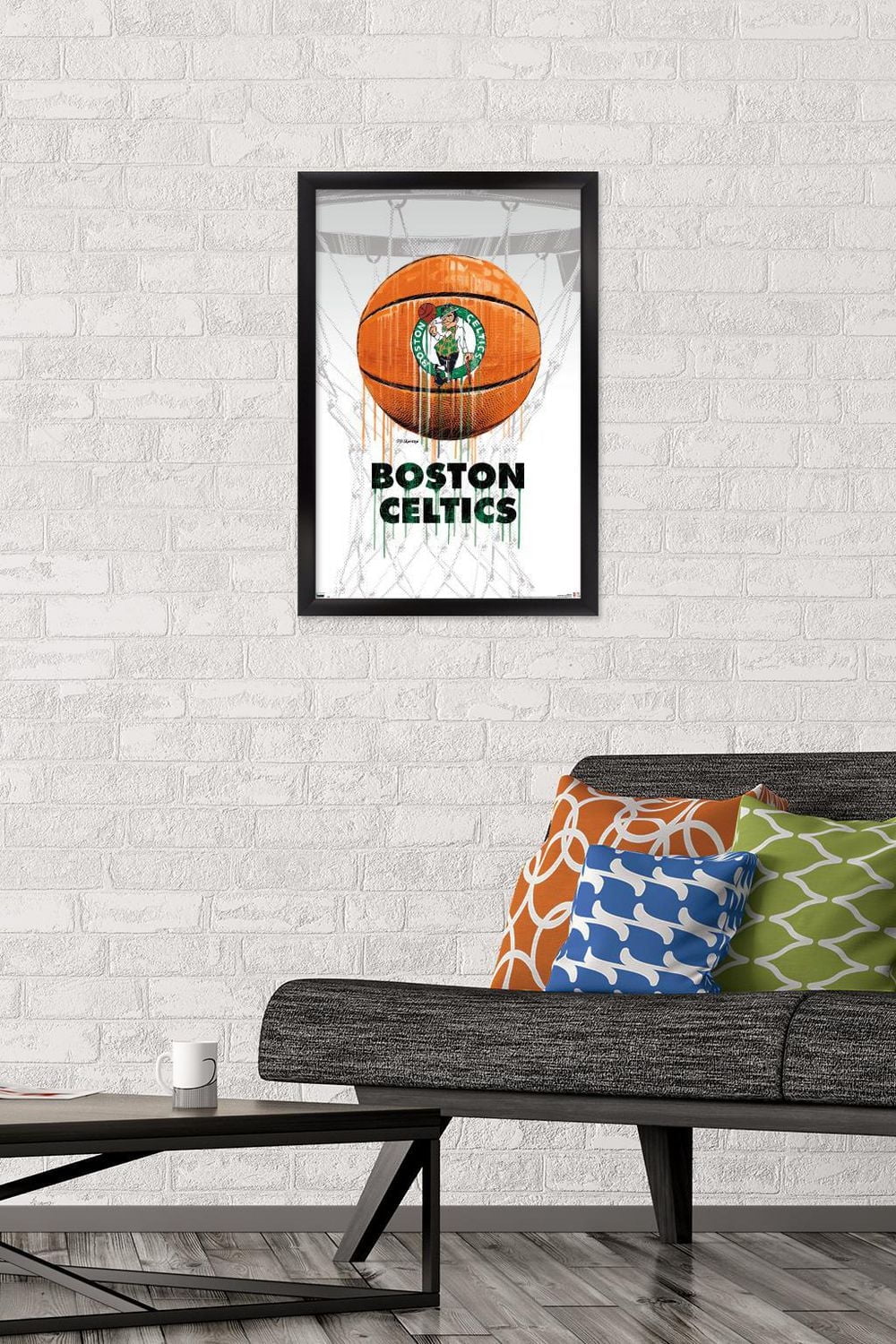 NBA Boston Celtics - Drip Ball 20 Wall Poster, 22.375" x 34" Framed