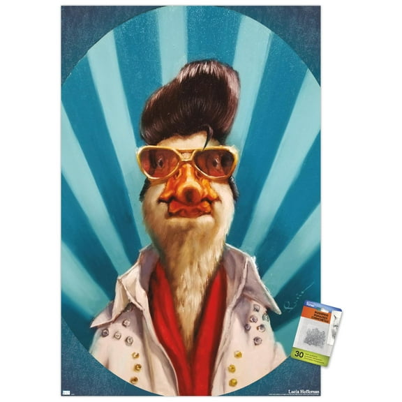 Lucia Heffernan Art - Duck The King Wall Poster with Pushpins, 22.375" x 34"