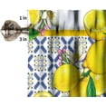 thumbnail image 5 of Italy Blue Tiles Window Valance, Italian Lemons Summer Fruit Window Curtain Valance for Farmhouse Living Room Kitchen Dinning Room Home Decor 54x18inch, 5 of 6