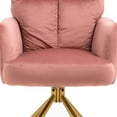thumbnail image 4 of NORDICANA Swivel Accent Chair Soft Velvet Home Office Chair Ergonomice Design with Armrest Comfortable Vanity Chair with Stable Metal Legs for Reading,Studying,Receptions, 4 of 5