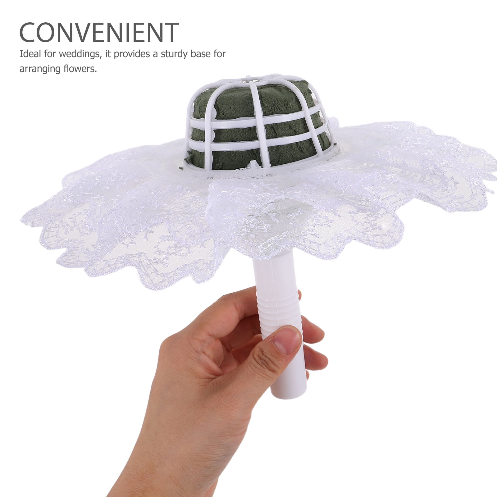 WHAMVOX 6pcs Wedding Bouquet Holder Bridal Bouquet Holders for Artificial Flowers Bouquet Holder Handle for Weddings Flower Arrangement Gardening Supplies
