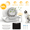 white1, variant on LeloPets D1 Self-Cleaning Litter Box, App Controlled, Automatic Safety Sensor, Large Capacity with Lid, Suitable for Multi-Cat Families, White