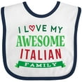 thumbnail image 3 of Inktastic Italy Love My Awesome Italian Family Boys or Girls Baby Bib, 3 of 4