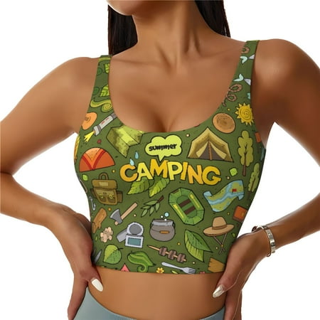 Sports Bra for Women  Camping 1 Sports Bras for Women High Support  Workout Yoga Tank Tops Woman With Removable Cups