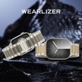 thumbnail image 2 of Wearlizer Stainless Steel Watch Band Compatible with Apple Watch Bands 38/40/41/42/44/45/46/49mm Men Women Zigzag Weave Metal Strap for Iwatch Series 11/10/9/8/7/6/5/4/3/SE/Ultra, 2 of 6