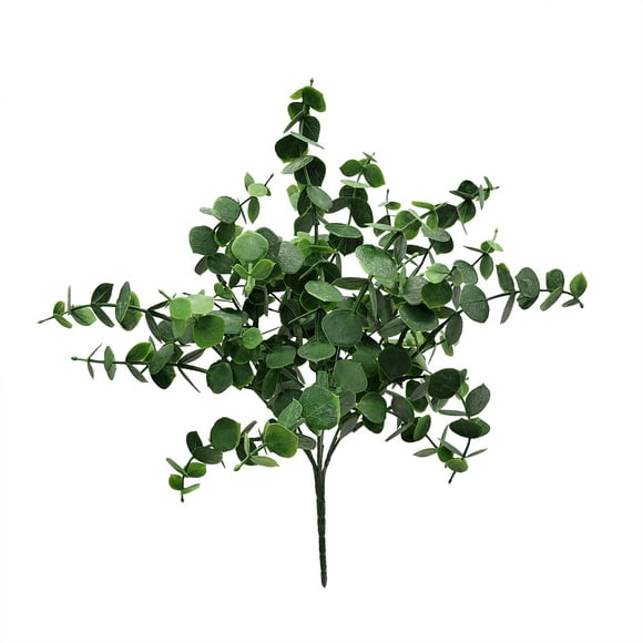 Mainstays 14in Indoor Artificial Eucalyptus Leaves Pick, Green Color. Weight 0.14lb, Pot Not Included.