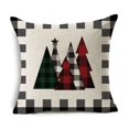 thumbnail image 4 of New Christmas Tree Animal Deer Elk Linen Cushion Cover Xmas Truck Throw Pillow Case, 4 of 9